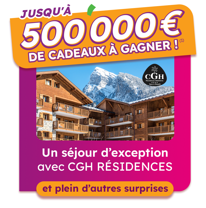 Concours anniversaire Sport 2000 avec jusqu'à 500 000 euros de cadeaux et un séjour CGH à gagner